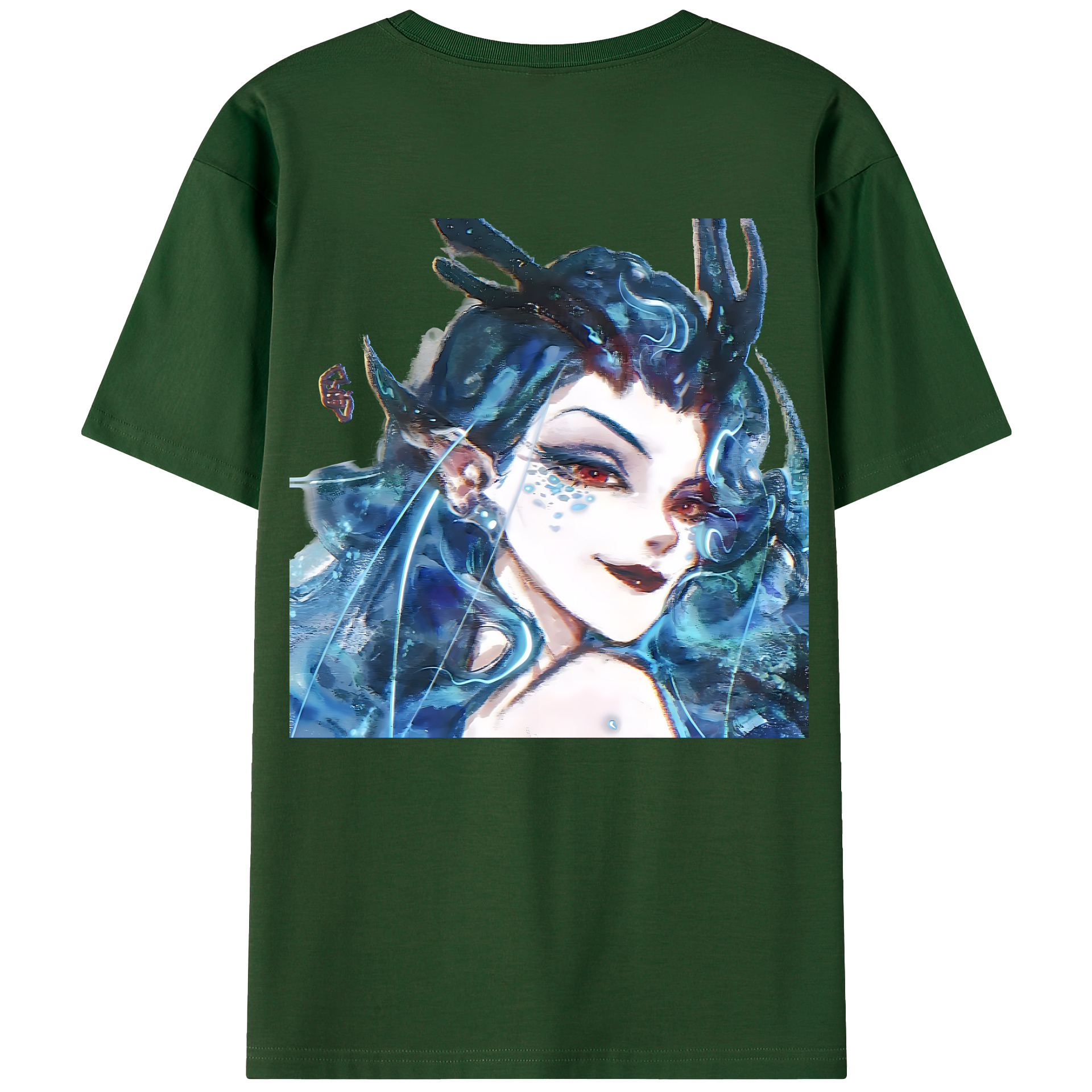 （画像用） Ne Zha 2 ナタ 魔童の大暴れ 綿100％半袖Tシャツ（背面プリント）